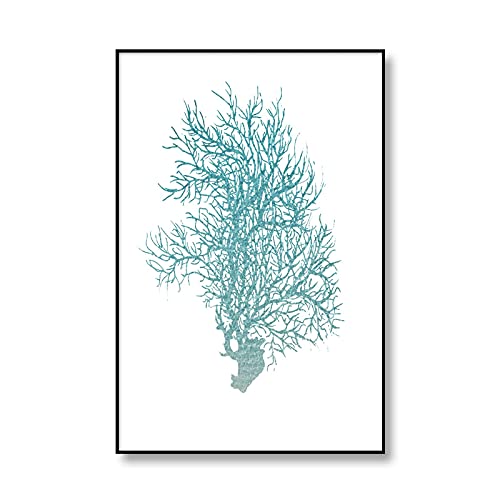 Arte de pared moderno de coral y playa juego de 3 lienzos sin marco 50x70 cm 4