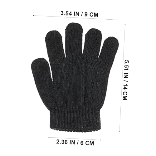Full Finger Gloves Warm Knitted Winter Gloves for Aged Solid Black Color Stretchy Knit Design for Boys for Outdoor Activities Autumn and Winter2