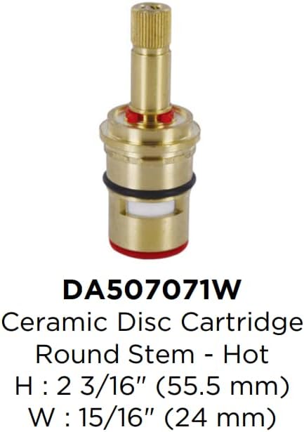 Miniatura 6 de Gerber DA507071W Cartucho de disco de cerámica vástago redondo - caliente