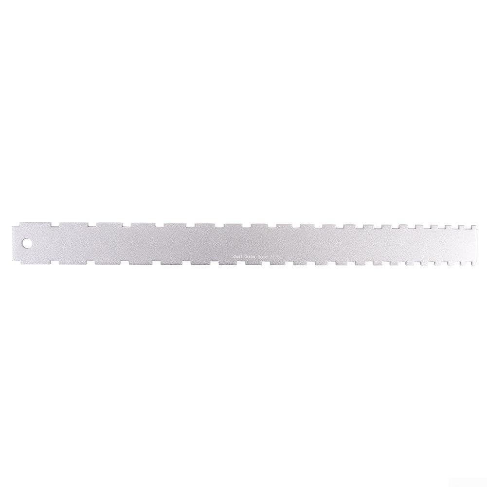 SPORTARC Règle de mesure du manche de guitare, manche de guitare crantée à bord droit pour frettes de guitare, outil de luthier de guitare (argenté), 1401328753