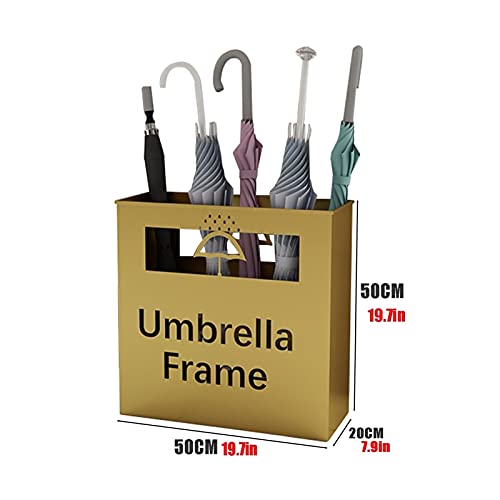 Rangement pour parapluies commercial doré en fer forgé stable - 3