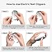 Electric Nail Clipper Fingernail Trimmer: 3-in-1 Automatic Nail Polisher with LED Light, Clip Storage, 2-Speed, Rechargeable Smart Toenails Cutter Easy to Use for Seniors, Baby, Adult, Kids, White