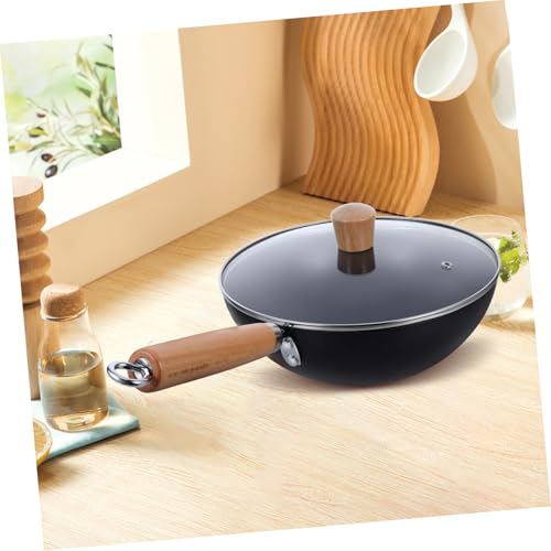 Wok pequeño de hierro Cabilock con mango de madera miniatura 5