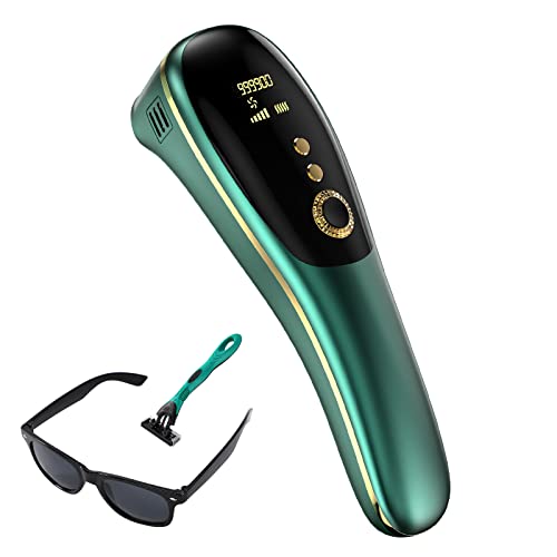 IPL Hair Removal Device for Women Men, 999,900 Flashes At-Home Laser Permanent Facial Hair Removal Reduction in Hair Regrowth for Face, Back, Bikini