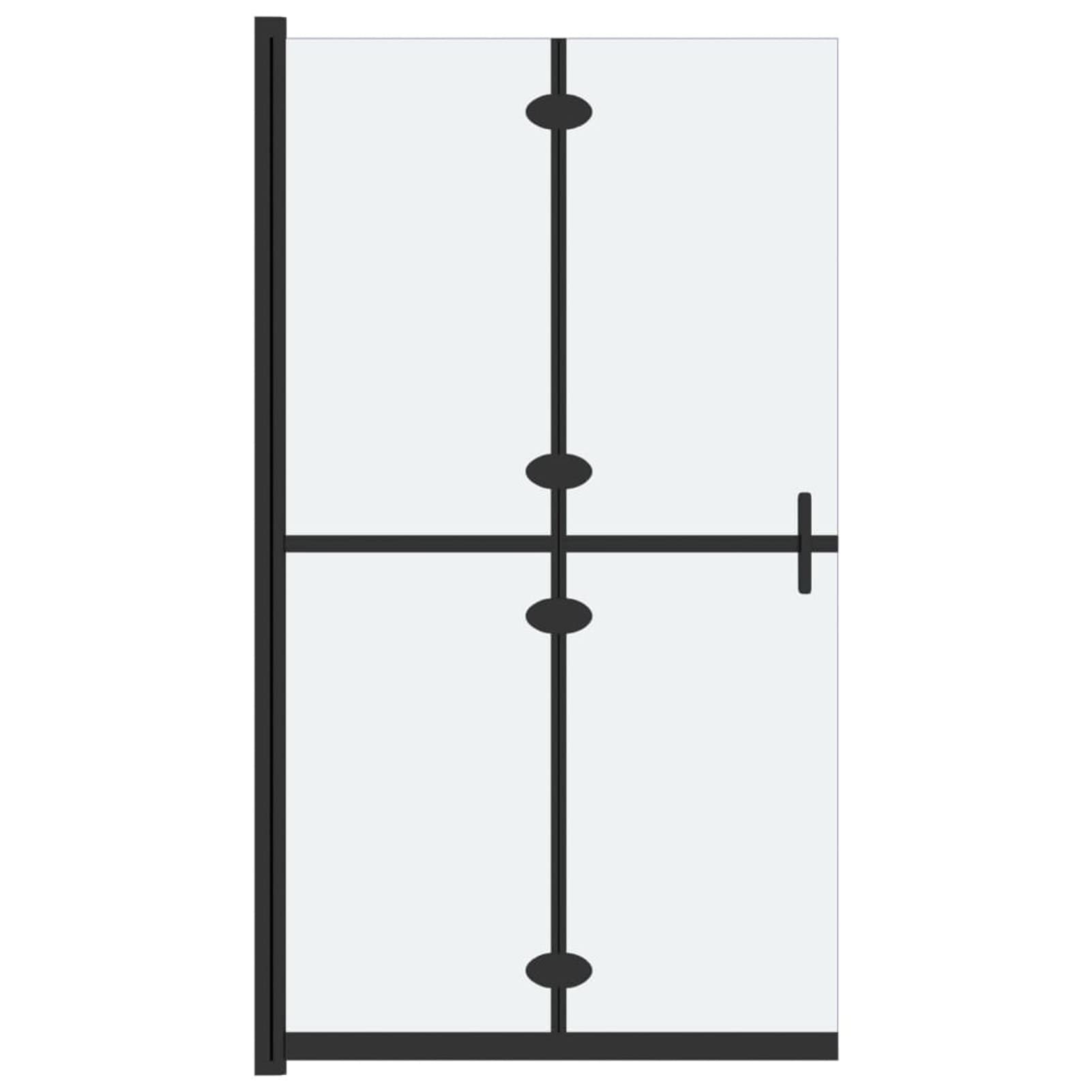 ShGaxin Mampara de Ducha Plegable Vidrio ESG Esmerilado 80x190 cm, Mampara Bañera, Mampara Baño Ducha, Cabina De Ducha, Mampara Baño
