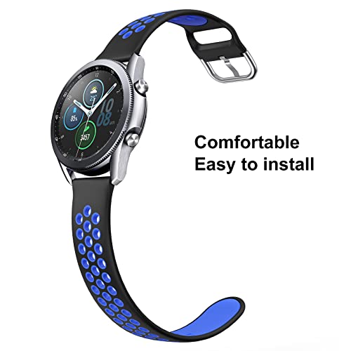 Nahai 3 Pack Sport Bands Compatible With Samsung Galaxy Watch 46Mm/Gear S3 Frontier For Men Women, 22Mm Watch Band Silicone Quick Release Rubber Replacement Strap For Galaxy Watch 3 Lte (45Mm) #TOP3