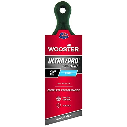 Wooster Brush 4187-2 Ultra/Pro Firm Shortcut Angle Sash Paintbrush, 2-Inch, Green,Brown,Purple, 2 inch Cover