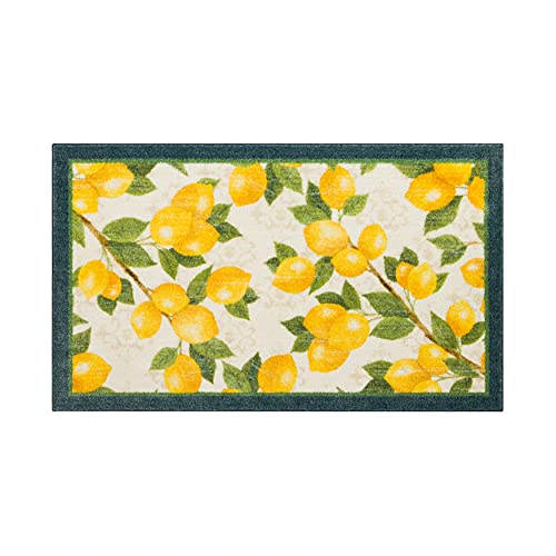 Mohawk Home Machine Washable Summer Kitchen Rug ,Lemon Grove Navy #TOP1