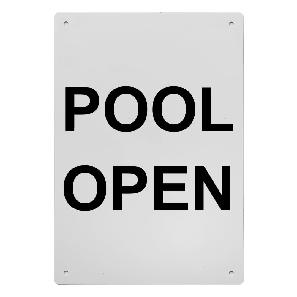 Pool Open Sign, 8.5 x 11 in