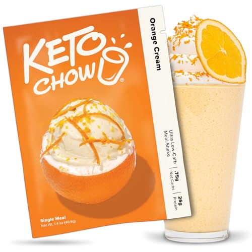 Keto Chow Orange Cream - Keto Meal Replacement Shake Powder
