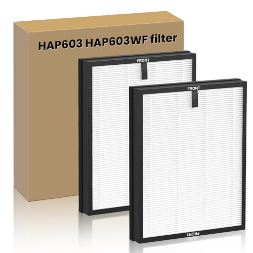 Image of 2 Pack HAP603 Replacement Filter for ECOSELF HAP603 / HAP603WF Air Purifier | 3-in-1 High-Efficient Filtration,H13 True HEPA High-Efficiency Activated Carbon Replacement Filter for Home Large Room