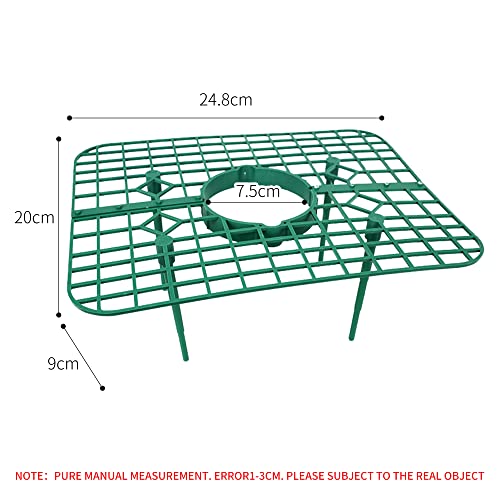 5 Pack Plant Melon Supports Cages Cradles Trellis For Watermelon, Cantaloupe, Pumpkins, Strawberries - Avoid Ground Rot - Reusable (Square Strawberry Support) #TOP1