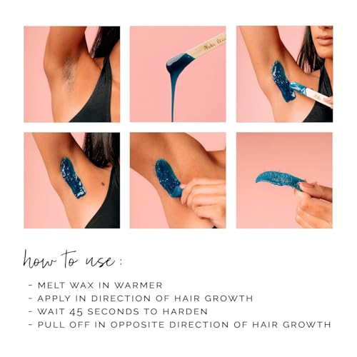 KoluaWax Hard Wax Beads for Hair Removal - Coarse Body Hair Formula - Brazilian, Underarms, Back Che