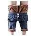 Jeans da donna, a vita alta, allentati, ispessiti, caldi e lisci, in peluche, pantaloni autunnali, pantaloni invernali a gamba larga, pantaloni elastici a vita alta, B-blu, XS