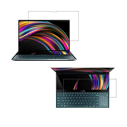 �y2���Z�b�g�zClearView(�N���A�r���[) Asus ZenBook Pro Duo UX581GV ��ʋy�� ScreenPad Plus 2019�N���f�� 15.6�C���`�Ή� �t�� �ی� �t�B���� ������ ���ׂ��� �R�� �R�E�C���X �^�C�v