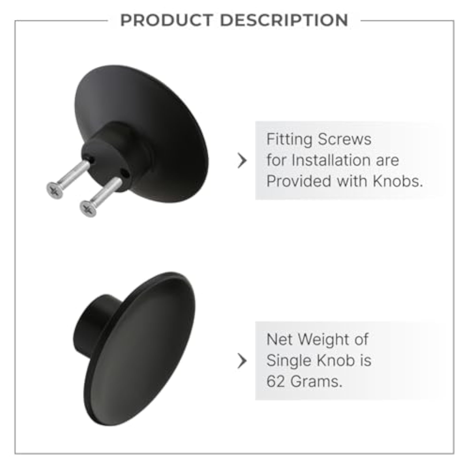 Stainless Steel Drawer Knobs, 3 Pack