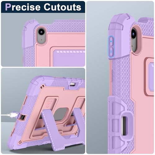 Étui iPad Air 5e/4e robuste avec coque antichoc enfants et sangle de transport