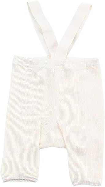 Infant Baby Boys Girls Basic Plain High Waist Knitting Shorts Leggings Tights Toddler Kids Suspender Overalls