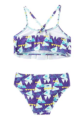 Image of Girls Two Piece Bikini Swimsuits Hawaiian Floral Bathing Suit for Kids Summer Beach Swimwear Set 3-16 Years