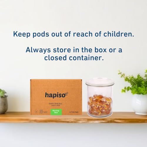 Image of Hapiso 5-in-1 Laundry Pods Morning Dew Fragrance Pack of 15 dissolvable laundry detergent capsules with Stain Removal, Fabric Care, and Long Lasting Fragrance for Front and Top Load Washing Machine
