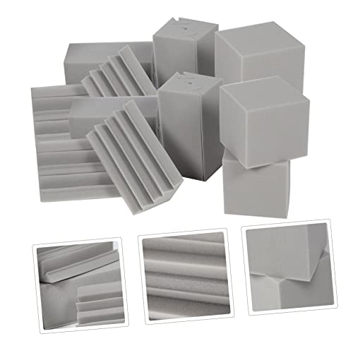 SUPVOX 16 piezas paneles acústicos de algodón absorbente de sonido de baja frecuencia para estudio en casa y atenuación de esquinas miniatura 3