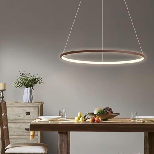 Suspension ronde LED 60cm noire à intensité variable avec télécommande Beauty Comes