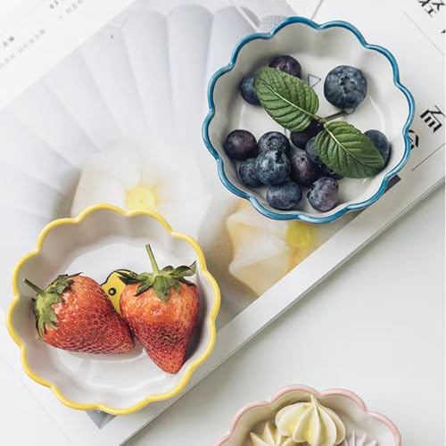 Image of Soy Sauce Dipping Bowls, Ceramic Dipping Bowl, Small Dip Bowls Set Sauce Dish Tiny Bowls Side Dish, Ketchup Soy BBQ Sushi Party Condiments Serving Bowl (Pack of 4, Yellow Bear)