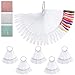 300 Pcs Nail Swatch Sticks with Number Stickers, Clear Fan-shaped Nail Polish Color Sample Sticks Display, Practice Nails Sticks with Ring for Board Home DIY
