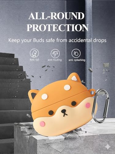 Image of Reiox Soft Silicone Protactive Case Cover Compitable for Oneplus Nord Buds 3 | 3 Pro (Shiba)