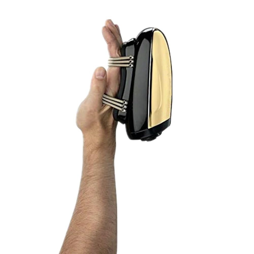 Masajeador profesional de mano de metal inalámbrico para hombre, carga USB, cabezal recargable, 2 nodos de masaje, función de