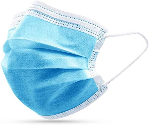 LXHg 3-ply Disposable Balaclavas With Elastic Ear Loops - Balaclavas 50 Pcs - Soft & Comfortable Filter Safety Mask for Dust Protection - Protective Blue, 1count