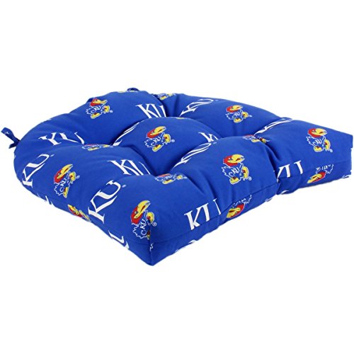 Image of College Covers Everything Comfy Kansas Jayhawks Indoor Outdoor Seat Cushion Patio D Cushion
