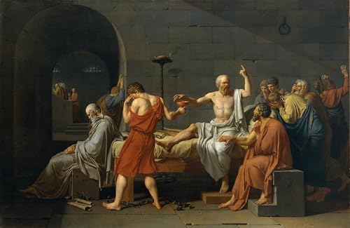 Cuadro clásico La muerte de Sócrates para vestir paredes vacías con elegancia de 60x90cm