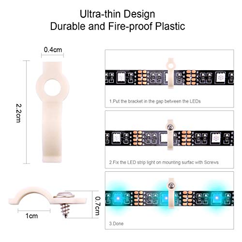 5050 4Pin Led Strip Connector Kit - 10Mm Rgb Led Connector Kit Includes Rgb Extension Cable, 12X Led Strip Jumper, 10X L Connectors, 2X T Connector, 10X Gapless Connectors, 20X Led Strip Clip #TOP6