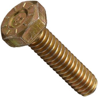 1/2"-13x3/4 Hex Cap Screws, Grade 9, Made in USA, Zinc Yellow (inch) (Quantity: 50)