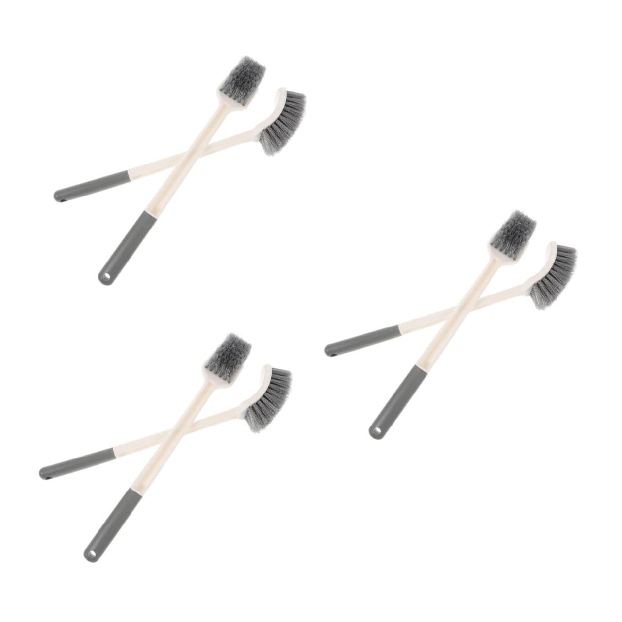 FRCOLOR 3 Series Cepillo De Cocina Multifuncional De Mango para Limpieza De Ollas Y Platos Cepillo Ergonómico para Uso Doméstico para Sartenes Y Utensilios De Piezas X 3