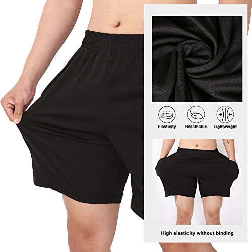 Boy's Mesh Quick-Dry Workout Gym Shorts with Pocket for Baseketball Summer Beach Youth Kids3