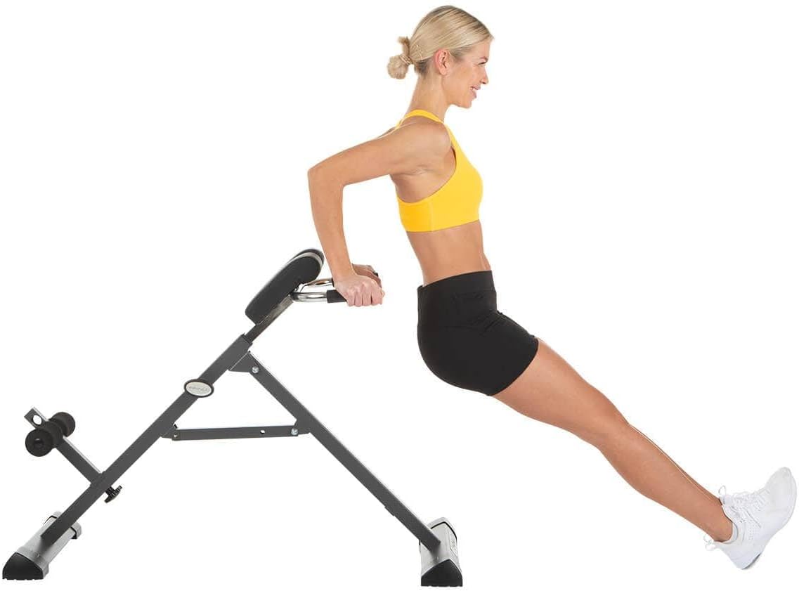 HAMMER Finnlo Tricon Abdominal Back Trainer Hyperextension Bench for Healthy Back Dip Bars for Tight Arms Training Oblique Abdominal Muscles Strengthening Back Stretcher