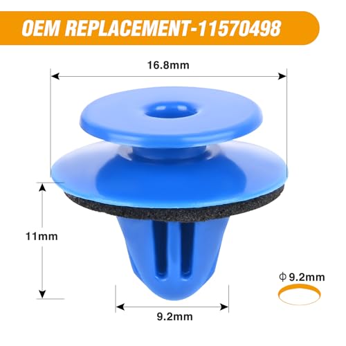 Image of GOOACC 50Pcs Blue Nylon Wheel Arch Opening Moulding Exterior-Wheel Fender Flare Moulding Clips Retainers with Sealer Compatible with VW /Audi 8U0-853-909, 8U0853909