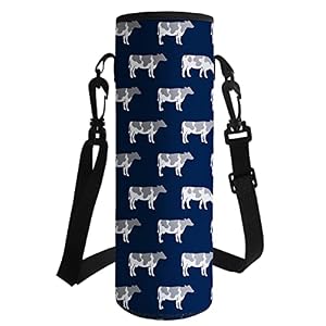 Melkkoe bedrukte home decor 500-100 0ML Waterfles Carrier Geïsoleerde Covertas Houder Strap Pouch Outdoor товары для…