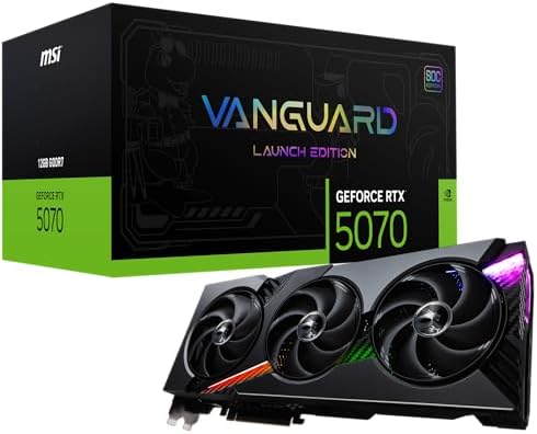 MSI Gaming RTX 5070 12G Vanguard SOC Launch Edition Graphics Card...