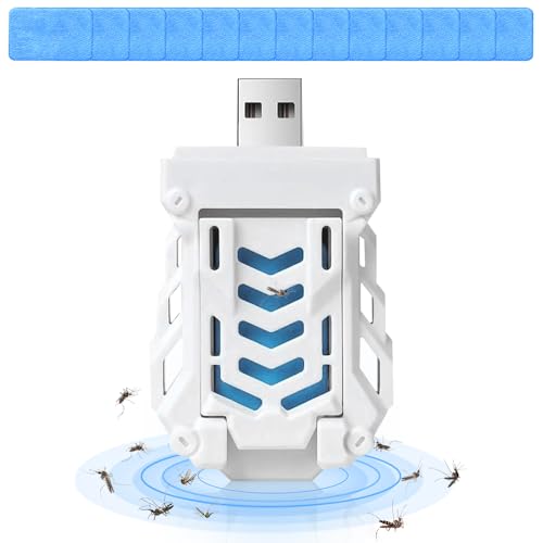 Repelente de mosquitos USB portátil, 1 pieza matainsectos eléctrico con 30 pastillas repelentes USB repelente de mosquitos USB trampa para mosquitos matainsectos para senderismo al aire libre, casa de