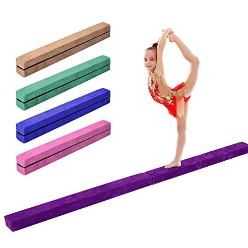 Giantex 7FT Folding Floor Balance Beam for Girls, Boys, Toddlers, Teens Sports Gymnastics