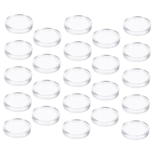 100 cápsulas transparentes para monedas 25mm