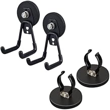MUTUACTOR 2Pack D1.69 Magnetic Hooks Heavy Duty for Flashlight,2Pack D2.36 Strong Magnetic Hooks for Impact Drill Driver,Garden Hoses and Power Tools