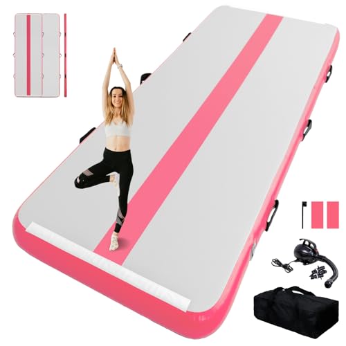 Tuxedo Sailor Inflatable Gymnastics Mat with Electric Pump, Storage Bag, Repair Kit–Air Mat for...