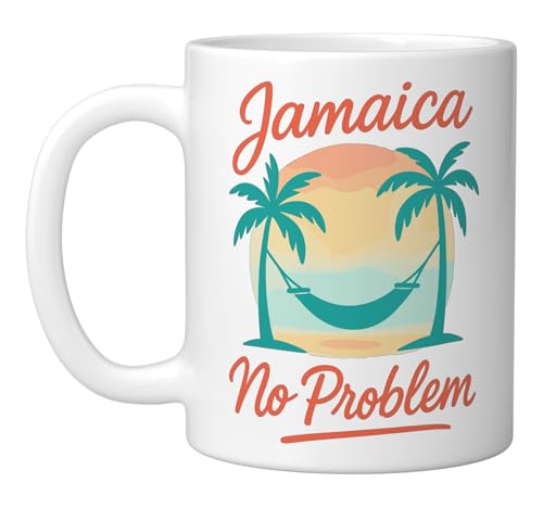 Taza de cerámica blanca Jamaica 11 oz miniatura 1