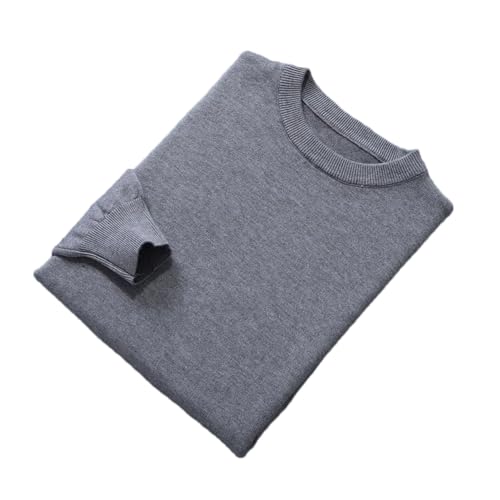 Winter Men's Round Neck Long Sleeve Knitted Sweater Casual Solid Color Pullover Sweater