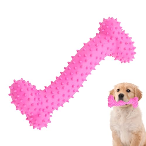 Osso Di Cane In Gomma Resistente - Giocattolo Da Masticare Con Squeak, Osso Interattivo Indistruttibile Per Cani Di Taglia Grande, Giocattolo Dentizione Per Cani Forti, Da Masticare In Gomma Dura