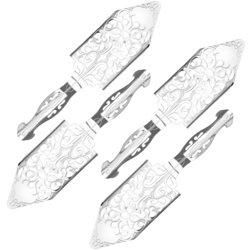 Lot de 4 cuillères à absinthe, cuillères d'absinthe, cuillère d'absinthe, passoire, acier inoxydable 304, filtre à boisson, pour absinthe, whisky, cocktails, 16 x 4 cm (style 1)